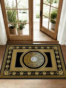 1pc Outdoor Anti-Slip Footprint Pattern Mat, Indoor Carpet, Bathroom Mat, Kitchen Mat, Decorative Rug, Multi-Functional Hallway Mat, Soft & Comfortable, Easy To Clean, Suitable For Indoor/Outdoor Entryway, Bedroom, Home Decor - Multicolor - View 3