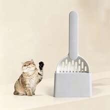 Cat Litter Scoop Plastic Cat Litter Scoop With Base Self-Cleaning Cat Litter Box Scoop Kitten Toilet Cleaning Tool Cat Supplies - Multicolor - View 4