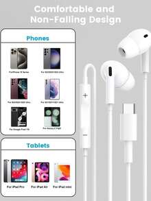 Wired In-Ear Headphones With A Type-C Interface,Supporting Music Playback, Calls,And Volume Control.Compatible With IPhone 17/16/15 Pro Max Air,Pixel 10,9,8,Suitable For Various Situations - View 8