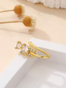 1pc Minimalist Fashion Heart-Shaped Cubic Zirconia Nose Clip Nose Ring Nose Hoop No Piercing Required Easy To Wear Fake Nose Ring Unisex Nose Decoration For Daily Wear Holiday Vacation Gift For Friends And Family - Gold - View 6
