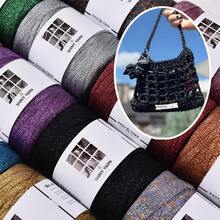 6mm Shiny Metallic Yarn, Sequin Knitted Thread, Suitable For DIY Knitted Plant Hanging Baskets, Crochet Bags, Holiday Decorations - Multicolor - View 1