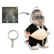 Custom Photo Big Belly Acrylic Keychain, Personalized Soft Cute Squeeze Stress Relief Pendant, Custom Face Keychain, Squeeze Stress Relief Keychain, Fun Bag Charm, Customized Gift For Friends, Fan Merchandise, Cute Cartoon Keychain, Custom Portrait Pendant, Unique Holiday Gift, Creative Fun Gift For Friends - Multicolor - View 10