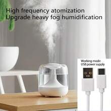 1 buah Diffuser Pelembap Aromaterapi Minyak Esensial Bertenaga USB, 2 Mode Kabut, Lampu Malam 7 Warna, Operasi Tenang, Tidak Mengganggu Tidur, Desain Elegan dan Ringkas, Hadiah Liburan yang Istimewa, Cocok untuk Ruang Tamu, Kamar Tidur, Kantor - versi bertenaga USB - View 8