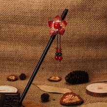 1pc Retro Style Tassel Hair Stick, Chinese Traditional Hanfu Hair Accessory For Bun Updo,Summer,Holiday,Travel,Festival,Birthday - Multicolor B - View 17