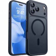 17E 16E 17 Air 16 15 14 13 12 11 Plus Pro Max Matte Translucent Magnetic Phone Case Lens Protection Anti-Drop Protective Shell - Black - View 6