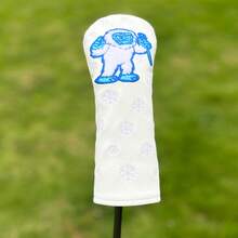 1pc Snow Ape Pattern Golf Club Head Cover, Protective Accessory, Suitable For Men And Women Golf Enthusiasts,#Color:Hybrid - Multicolor - View 7