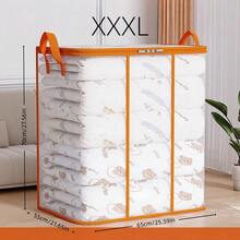 1pc Large Capacity Bedding Storage Bag, Transparent Storage Bag With Reinforced Handle, Suitable For Clothes And Bedding, Waterproof Material - Clear - View 8