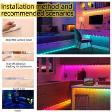 RGB LED Strip Lights For Bedroom, 3.28FT-98.4FT Color Changing Mood Lighting With APP And Remote Control, Music Sync For Gaming Room, TV Backlight And Room Decor - 3535RGB - View 12