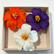 3件/1件 女款紅色、橘色、白色 7.5cm/2.95in 紮染仿真花髮夾，時尚百搭高端優雅極簡純色側夾，適合日常出行、休閒、派對、通勤、度假、馬尾、盤髮、洗臉、化妝、穿搭配件，抓夾、髮夾、髮飾、女性頭飾、髮針，夏季、假期、旅行 - 彩色 - 查看 10