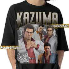 KAZUMA KIRYU YAKUZA Shirt, Kazuma Kiryu RetroT-Shirt, Joryu Yakuza Like A Dragon Vintage Bootleg Tees, Taichi Suzuki Fans Gift - Black - View 1