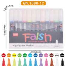 8/12pcs Fluorescent Neon Liquid Chalk Markers - Vibrant, Washable, Suitable For Blackboards, Menu Boards, Windows, Glass, Etc. - Perfect For Creative Expression!, Back To School - Liquid Chalk - View 12