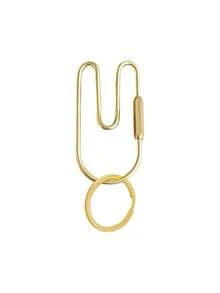 Brass Key Ring With Key Chain, Screw Twist Metal Key Ring, Key Storage Pendant, Minimalist Bag Decoration Pendant, Daily Accessory, Unisex Daily Key Accessory Gift, Suitable For Hanging Bags, Outdoor, Travel And Gifts, Unique Party Gift, Birthday Gift, Teacher Gift, Back To School Gift - Multicolor - View 12
