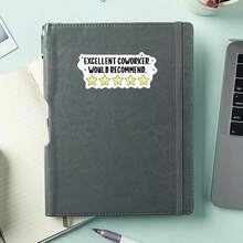 1PC Sarcastic Corporate Office Humor Sticker, Excellent Coworker Saying Vinyl Decal For Laptop Water Bottle Notebook, Waterproof Job Vibe Decal Sticker, Aesthetic Stationery Journaling Scrapbook Gift For Boss - S2237 - View 1