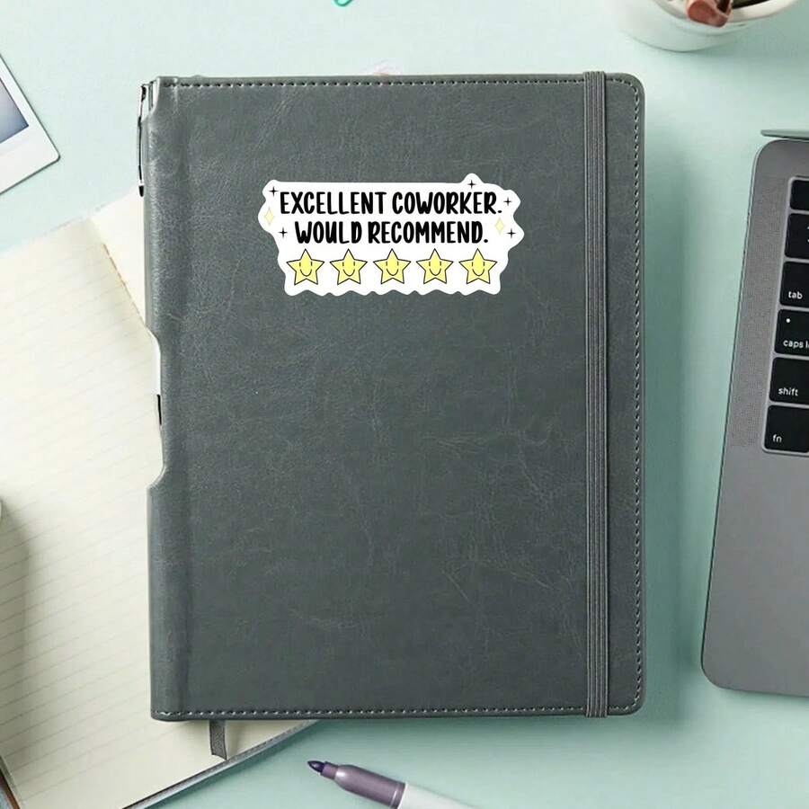 1PC Sarcastic Corporate Office Humor Sticker, Excellent Coworker Saying Vinyl Decal For Laptop Water Bottle Notebook, Waterproof Job Vibe Decal Sticker, Aesthetic Stationery Journaling Scrapbook Gift For Boss - S2237 - View 1