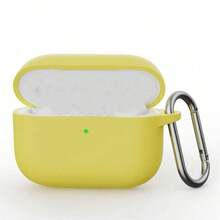 1 pieza Funda de silicona de unicolor compatible con con mosquetón - Amarillo - Ver 1