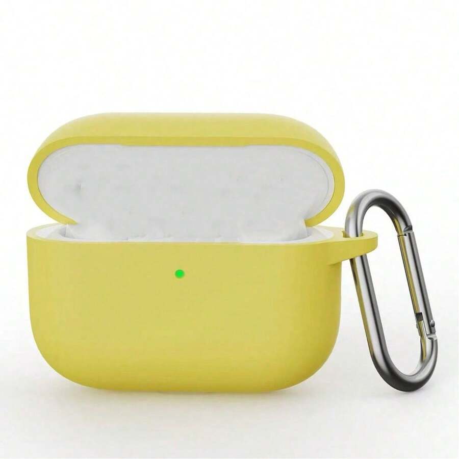 1 pieza Funda de silicona de unicolor compatible con con mosquetón - Amarillo - Ver 1
