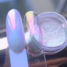 Polvo de Espejo Mágico Aurora Efecto Brillo para Uñas Diseño Decorativo de Arte de Uñas - Albaricoque - Ver 7
