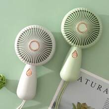 [Adjustable USB Personal Mini Fan]Rechargeable Handheld Turbo Fan - 100-Speed Adjustable, USB Charging Portable Fan, Great For Beach, Indoors And Outdoors; Great Gift Idea - White - View 6