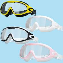 High-Definition Waterproof And Anti-Fog Large-Frame Silicone-Sealed Swimming Goggles With Electroplated Lenses For Adult Men And Women, Non-Irritating To The Eyes. - Multicolor - View 4