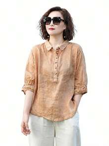 Women Blouses & Shirts - Orange - View 1