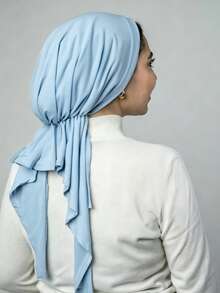 1pc Solid Color Women's Middle Eastern Arabic Classic Fashion Elegant Casual Versatile Ribbon Hijab Cap Wide Brim Curved Turban Hat Suitable For Daily Outdoor Wear - Multicolor - View 15