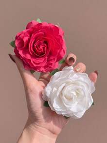 1/2/3pcs Hibiscus Jelly Color Hair Clips, Lightweight Plastic Material, Hair Accessories, Suitable For Daily, Casual, Party, Beach Vacation, Summer Essential - Multicolor - View 4