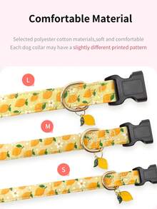 Adjustable Soft Dog Collars In 1 Or 2 Packs With Fruit Or Bow Patterns, Featuring Delicate Fruit Or Bow Pendants, Suitable For Small, Medium, And Large Dogs, With Buckles, Perfect For Spring/Summer Pet Collars, Suitable For Both Indoor And Outdoor Use - Multicolor - View 7