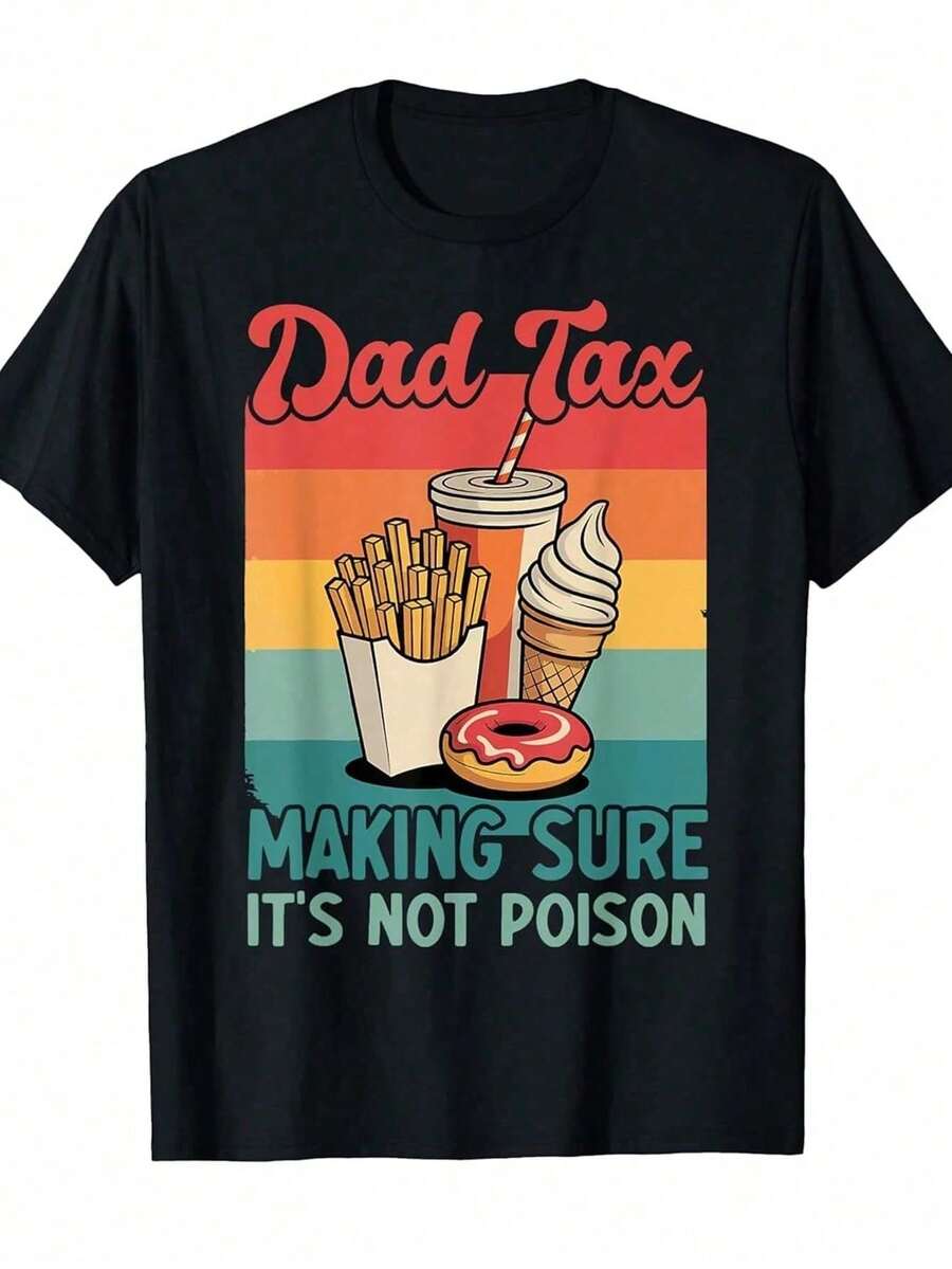 Top pickLocalFunny Dad Tax Making Sure It's Not Poison Retro Father's Day Funny Crew Neck Tee with Stylish Print Casual & Comfortable Travel Clothing for Fashion Enthusiasts Ideal for Summer - Multicolor - Ver 1
