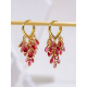 Pendientes de lágrima color rosa palo