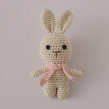 Hand-Woven Rabbit Rattle, Baby Hand Rattle, Grasping Toy, Built-In Bell, 3D Cute Design, Rich Details, Attracts Baby's Attention, Exercises Baby's Hearing, Perfect Birthday Keepsake Gift, Halloween Gift, Christmas Gift - 彩色 - 查看 11