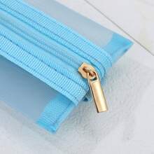 Colorful Transparent Mesh Storage Bags, Slim Portable Makeup Bags And Transparent Accessory Pouches - Perfect For Travel, School And Work - Multicolor - View 9