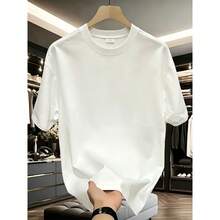Hombres/Estilo Urbano, Diseño de Número 33 con Letras THREE, Camiseta, Blanco con Detalles en Negro, Cuello Redondo y Manga Corta, Para Estilo Casual y Deportivo, Verano/Transpirable y de Al - Blanco - Ver 2