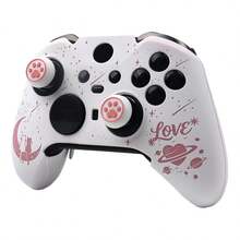 Moonlit Cats With A Loving Heart Controller Skin Compatible With Xbox E-Lite Series 2 Core Wireless Controller, RALAN 1 Controller Protector Case+2 Customised Thumb Grips Caps - View 3