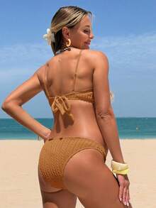 Women Plus Size Sports Dresses - Brown - View 2