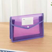 1-10 pièces Classeur à pression A4 coloré, conçu pour le rangement de fichiers, organisateur de fichiers colorés, dossier de documents de style accordéon transparent, convient pour le rangement des fournitures de bureau/école, organisateur multicolore, sac de rangement de style accordéon, grande capacité, rentrée scolaire - sac à documents - Voir 16