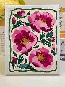 1 pieza Kit de pintura de diamantes, imagen de flor en flor, kit de arte de diamantes, kit de pintura de punto de cruz, regalo de bordado de diamantes mosaico, adecuado para principiantes adultos, exquisita pegatina de diamantes hecha a mano para aliviar el estrés, kit de arte digital, diamante de taladro redondo completo, diamante DIY, mejor regalo muy adecuado para decoración del hogar y decoración de pared de la habitación - Conjuntos - Ver 1