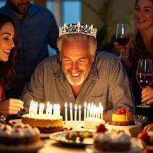 1/2 Pcs Birthday King Zinc Alloy Crown And Sash Set, Royal Gold King Crown For Men Party Decoration Prom Birthday Gifts For Men King Pageant Crown - View 11