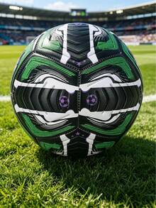 1pc Size 5 Standard Soccer Ball, Indoor/Outdoor Universal, Game/Training Use, Gift Inflatable PU Leather Multi-Color Team Sports Football (Football Shipped Deflated) - Multicolor - View 2