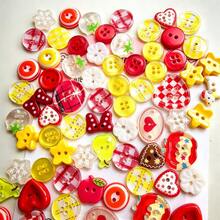 5/8/10/12/18/25/30/40/50/60Pcs Mixed Fruit Heart Resin Buttons DIY Handmade Jewelry Clothing Bag Decoration Accessories Dopamine Colorful Buttons DIY Handmade Hair Accessories Phone Case Decoration Materials DIY Hair Clip Jewelry Making Accessories Creative Resin Craft Buttons (Random Style) - Multicolor - View 11