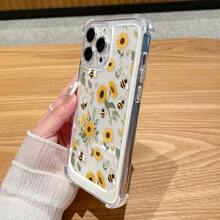 Funda para teléfono: Funda a prueba de golpes con diseño de girasol, a la moda, de TPU, color transparente, para hombres y mujeres, compatible con iPhone de las series Apple 16/15/14/13/12/11/XS/XR/X/7/8/Plus/Pro/Max, Redmi, PIXEL, , , OPPO, VIVO, , , HONOR. - Multicolor - Ver 9