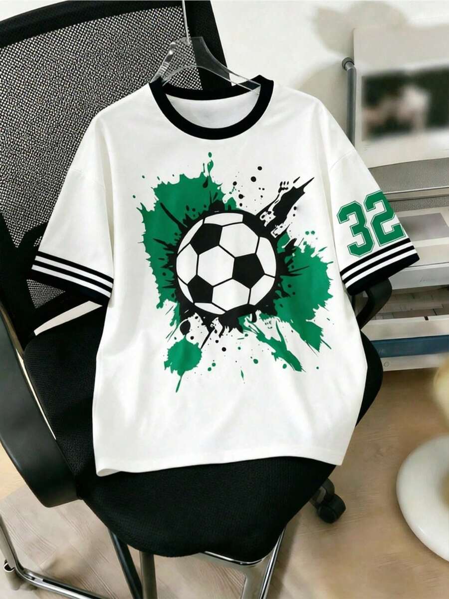 Streecool Kids' Casual And Creative T-Shirt With Digital, Cartoon, And Lightning Bolt Designs. Comfortable Short-Sleeved Basic T-Shirt For Spring, Summer, And Fall. Size 5T. - Mauve Purple - View 1