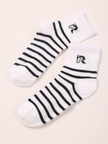24 Pairs Striped Kids Short Socks, Suitable For School, Daily Wear, Outdoor, Travel, Running, Basketball, Indoor, Campus, Party, Gathering, Etc., Can Be Used As Birthday Gift, Holiday Gift, Kids Socks, Boys Socks, Girls Socks, Unisex Kids Socks, Ankle Socks, Short Socks, Sports Socks, School Socks, Uniform Socks, Holiday Socks - Multicolor - View 8