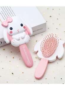 1pc Cute Shaped Air Cushion Comb For Girls Scalp Massage Brush Suitable For Both Wet And Dry Hair Anti-Static To Smooth Frizzy Hair - Multicolor - View 6