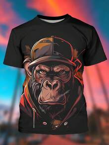 [Pierson Selection] Adult T-Shirt With 3D Digital Print, New Summer T-Shirt For Men - Mixed Colors - View 2