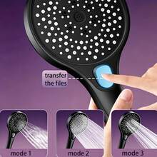 Extra Large High Pressure Shower Head, 3 Spray Modes | Complete Handheld Shower Set With Long Hose And Wall Mount Bracket, Suitable For Low Water Pressure Bathrooms - Shower Head - View 7