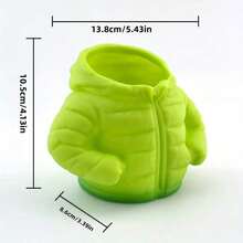 1PC Creative Down Jacket Shaped Pen Holder Ornament - Random Color - Student Desk Stationery Storage Box - Home Plastic Storage Decor - A - View 3