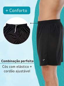 Kit Of 2 Men's Basic Bermuda Shorts For Soccer/Gym In Polyester - Elite Original - Black and Green - View 2