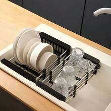 1pc Sink Strainer Basket, Vegetable Sink Washing Basket, Fruit Strainer Basket Rack, Stainless Steel Strainer Basket, Filter Basket, Adjustable Sink Rack, Multi-Functional Strainer Basket, Kitchen Supplies, Kitchen Gadgets, Kitchen Accessories - Multiple Styles and Colors - View 4