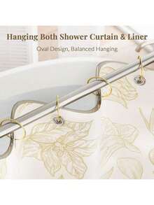 10pcs Rust-Proof Bathroom Shower Curtain Rings, Round Decorative Shower Curtain Rings, Metal Shower Curtain Rings, Split Ring Inner Diameter 2 Inches (Approx. 5cm), (Gold, Silver, Black), Rust-Proof Bathroom Shower Curtain Hooks, Round Decorative Shower Curtain Rings And Hooks, Metal Curtain Rings, Split Ring Inner Diameter 2 Inches (Approx. 5cm), (Gold, Silver, Black), Popular 3-Color Metal Open Shower Curtain Rings, Bright Gold/Matte Black - Shower Curtain Ring - View 8