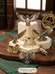 Metal Bird Brooch - Classic Animal Brooch, Women's Unisex Style, Casual Party Jewelry Accessory / Friend Gift Badge Decoration - Eagle - View 4